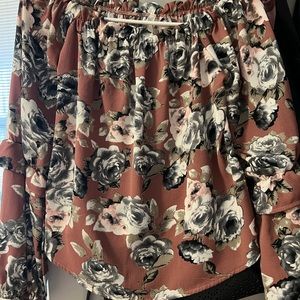 Off the shoulder flower top